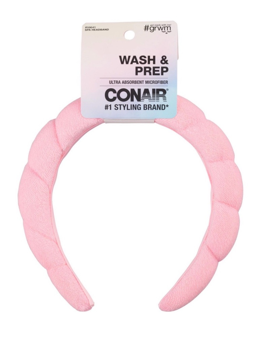 Conair Wash & Prep Ultra Absorbent Microfiber Headband - Pink